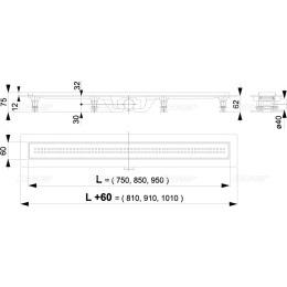 Душевой трап AlcaPlast Simple (APZ9-550M) серый