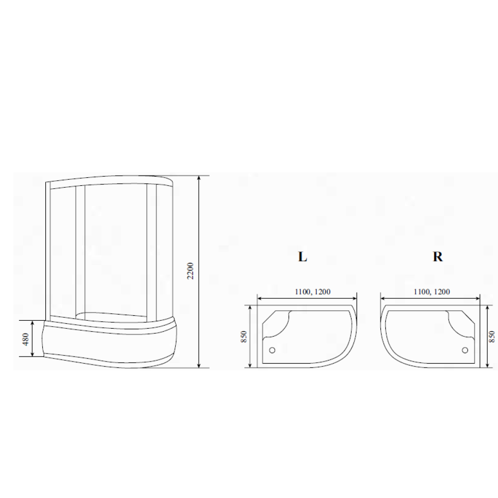 Душевая кабина 120x85x220 Timo (T-1120)