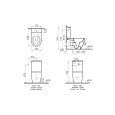 Унитаз-компакт напольный VitrA Sento (Сенто) 9830B003-7203 с сиденьем микролифт белый