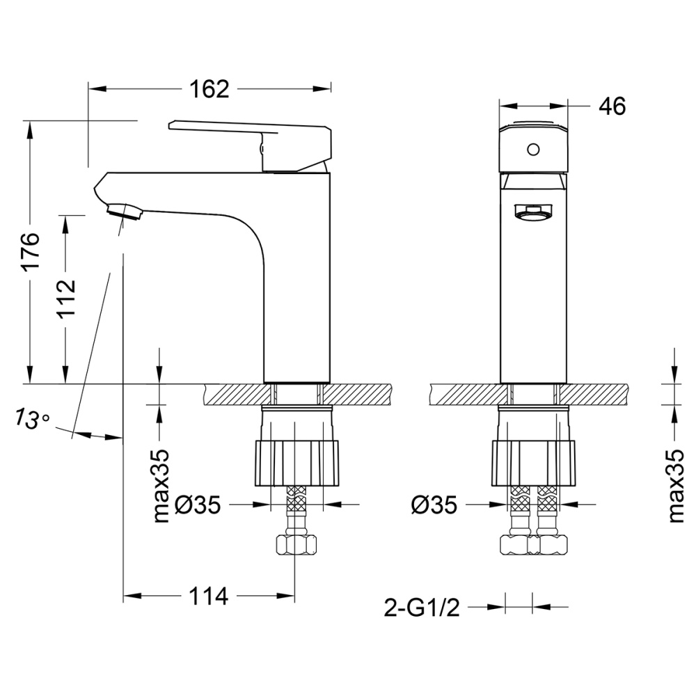 Смеситель для раковины Lemark Point (LM0306C) хром