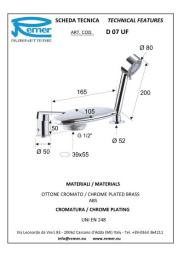 Фото Смеситель Remer для ванны RR D07UF набортный каскад