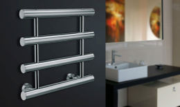 Фото Полотенцесушитель водяной Margaroli Orizzonti 1-442/4 14426004CR, высота 50 см, ширина 60 см, хром