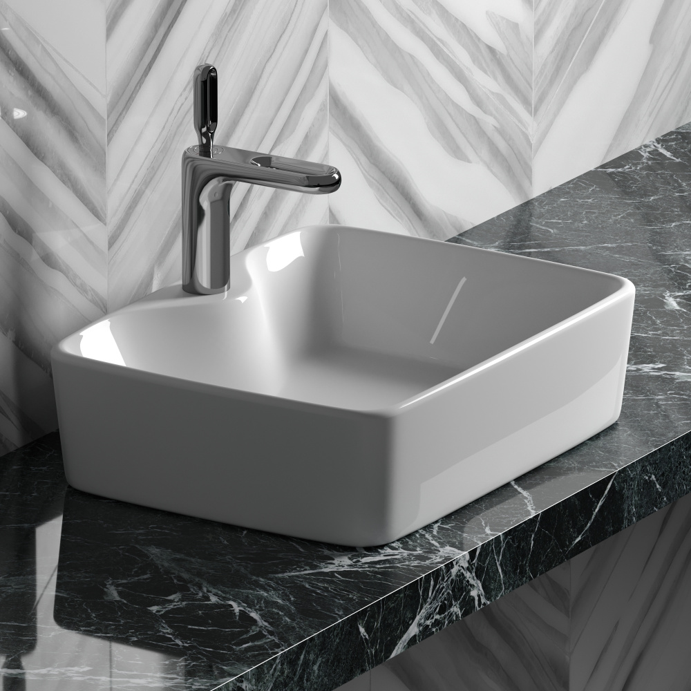 Накладная раковина Ceramicanova Element CN6033 прямоугольная 48 см