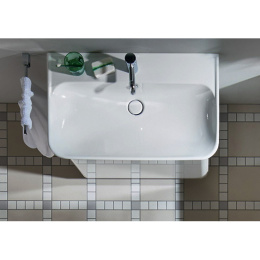 Тумба с раковиной Burgbad Iveo SFEY080F2833G0169C0001*1 80 с подсветкой тумбы, белый глянец