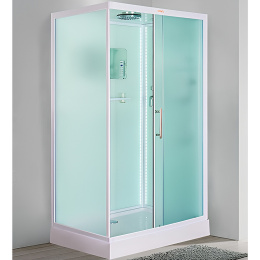 Фото Душевая кабина 120x90 Esbano ES-L129CKR (ESKL129CKR) белый, Без гидромассажа, Поддон низкий