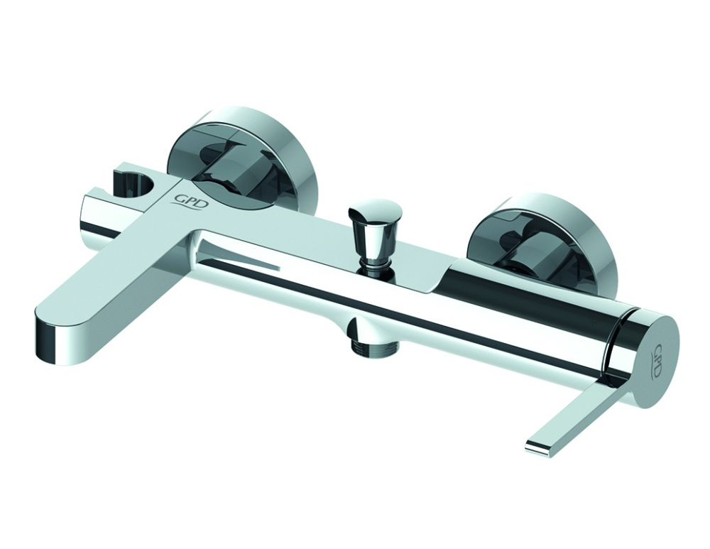 Фото Смеситель GPD Gildo MBB165, для ванны и душа, хром