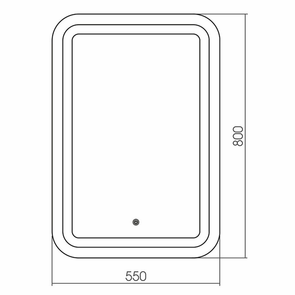 Зеркало с подсветкой MIXLINE Мальта-2 550*800 (542562)