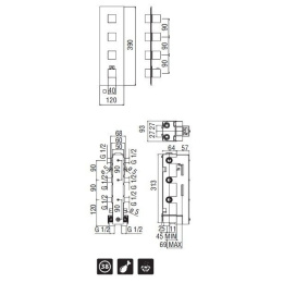 Смеситель NOBILI Mia MI102104CR_WE00104 Термостат для душа