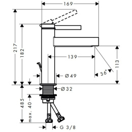 Смеситель для раковины Hansgrohe Finoris (76020700) белый матовый