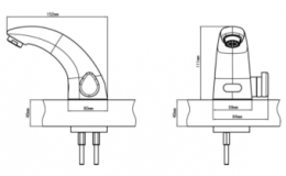 Фото Бесконтактный смеситель Kopfgescheit KR5143V-DC