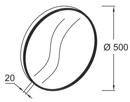 Фото Зеркало Jacob Delafon Odeon Rive Gauche EB1176-S09, 50 см, лакированная рама телесный сатин