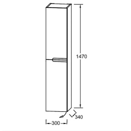 Фото Пенал Jacob Delafon Nona (EB1892RRU-G1C) 147 см, правый, глянцевый белый