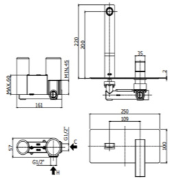 Смеситель для раковины Paffoni ELLE (EL105CR70) Хром