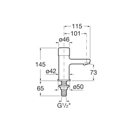 Порционный вентиль для раковины Roca Sprint (5A4224C00) хром
