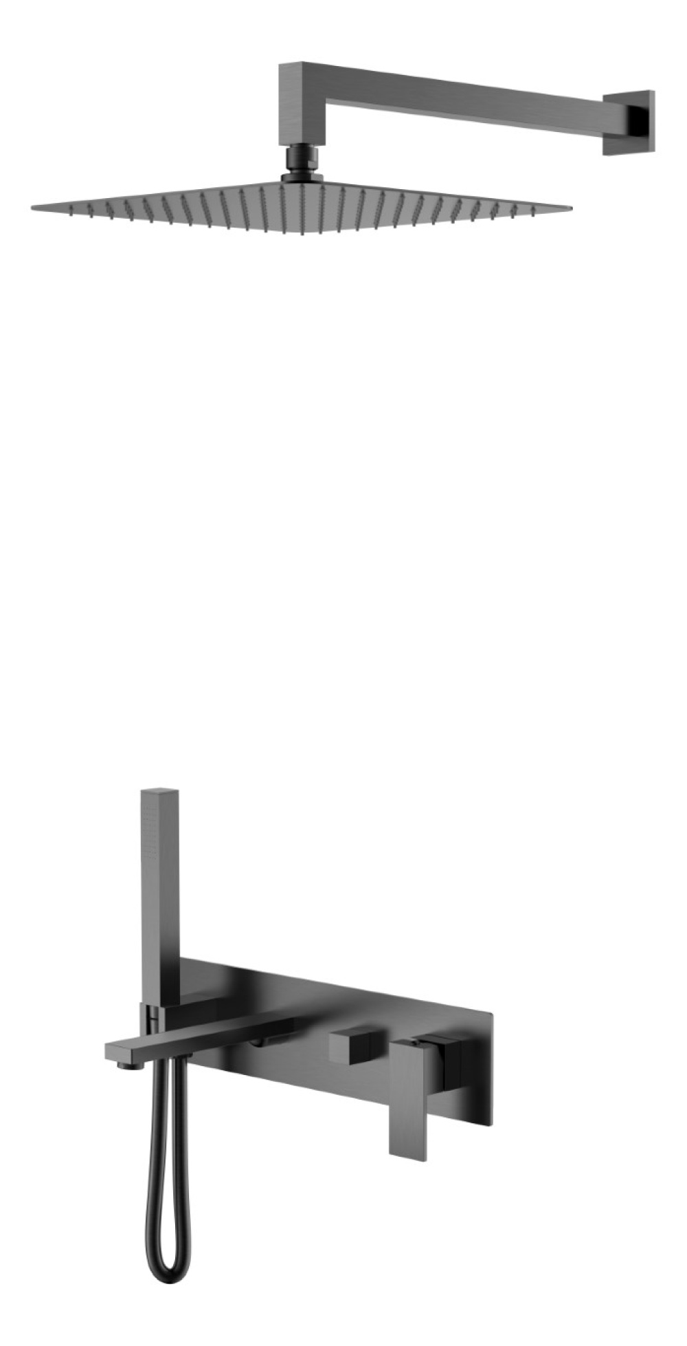 Cмеситель для умывальника Boheme Qubic (474-GM) металл глянец