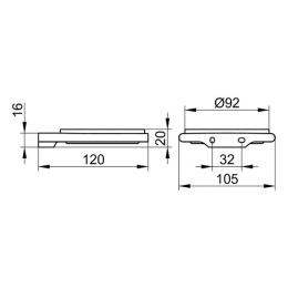Фото Мыльница Keuco Edition 400 11555139000 хром черный шлифованный