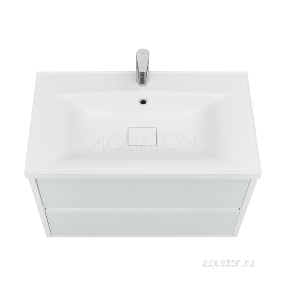 Тумба под раковину Aquaton Римини 80 белый глянец 1A226701RN010 NEW
