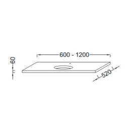 Столешница Jacob Delafon Parallel EB62-0800-N18, цвет - белый блестящий