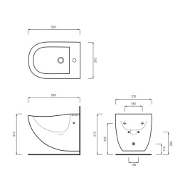 Ceramica CIELO Fluid FLBS - Биде подвесное (белый)