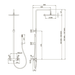 Фото Душевая система Paini Cox 78PQ689TH черный