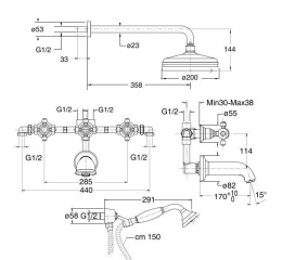 Cristina Parigi PG11351 Смеситель для ванны