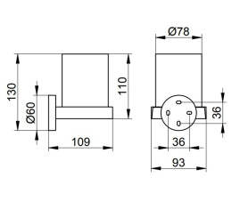 Стакан для зубных щеток Keuco Edition 90 19050019000