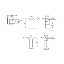 Фото Раковина 80 см Roca Khroma (327650000) белый