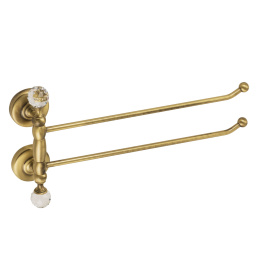 Фото Migliore Amerida 16570 Полотенцедержатель двойной L37 см, бронза SWAROVSKI