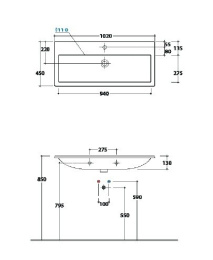 Раковины подвесные Раковина подвесная Globo Stockholm (LA102.BI*0) белый