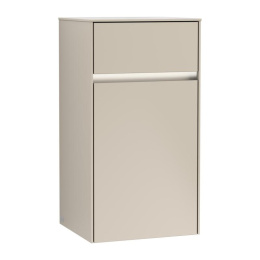 Фото Villeroy Boch Collaro C032L0VK Шкаф боковой для ванной комнаты, петли слева (Soft Grey)