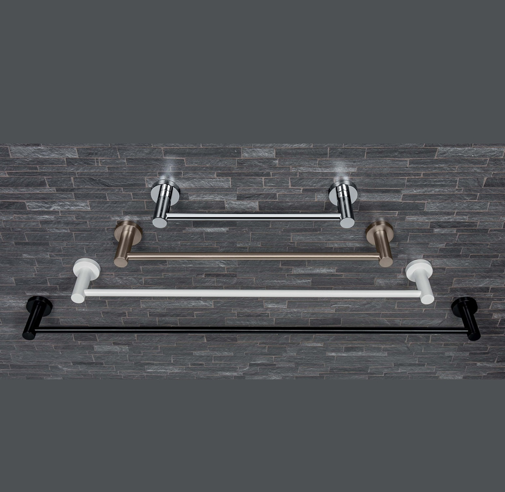 Colombo Design PLUS W4909.NM - Металлический держатель для полотенца 33,5 см (черный матовый)
