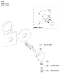 Подключение шланга Keuco Ixmo (59592010002) хром