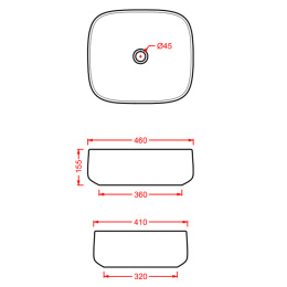 Раковина накладная 46 см ArtCeram Cognac (COL007 40 00) коричневый