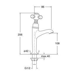 Фото Cristina Parigi PG23051 Кран подачи холодной воды