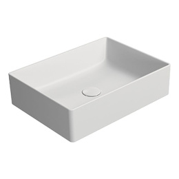 Фото Раковина GSI KUBE  X942909 накладная 50x37 h13, белая матовая