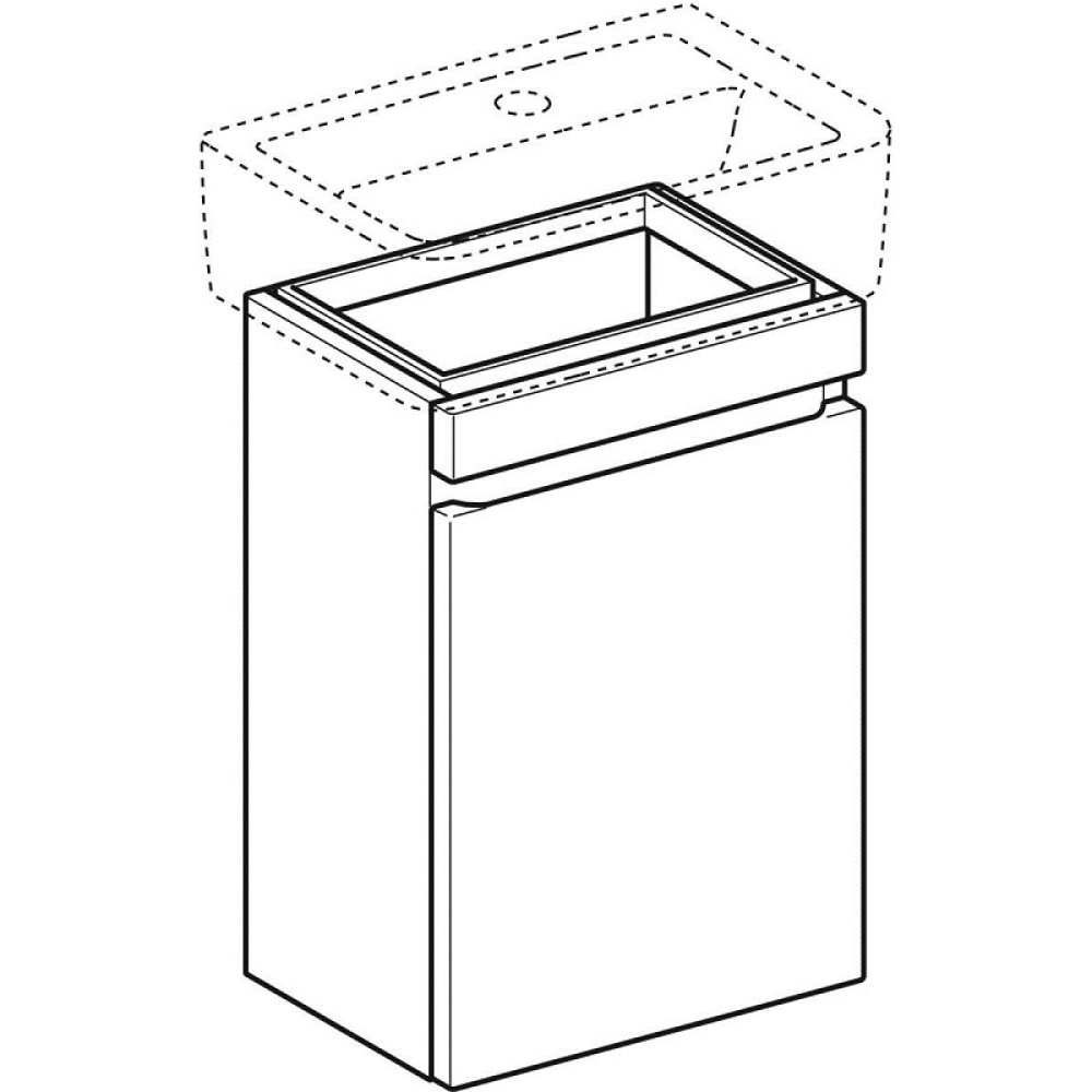 Geberit Renova Plan 869046000 Тумба для раковины, с распашными дверцами