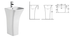 Фото Раковина напольная Cerutti LUCA CT7283 450x435x835