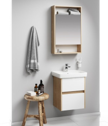 Фото AQWELLA City SIT0405DB Зеркальный шкаф 50 см.