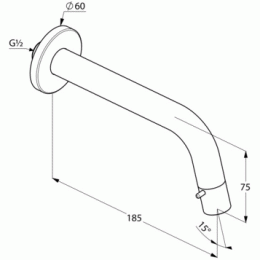 Фото Излив для ванны Kludi Bozz (380180530)