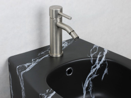 Биде подвесное AeT Dot 2.0, с креплениями, цвет черный матовый с эффектом мрамора S556T1R1V1483