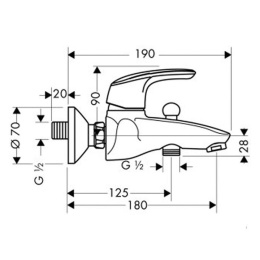 Смеситель для ванны Hansgrohe Avista 31748000