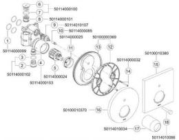 Фото Смеситель для ванны Keuco Elegance 51672010281, хром