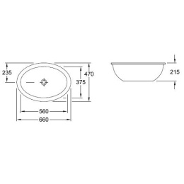 Раковина 56 см Villeroy&Boch Loop & friends (616131R1) альпийский белый