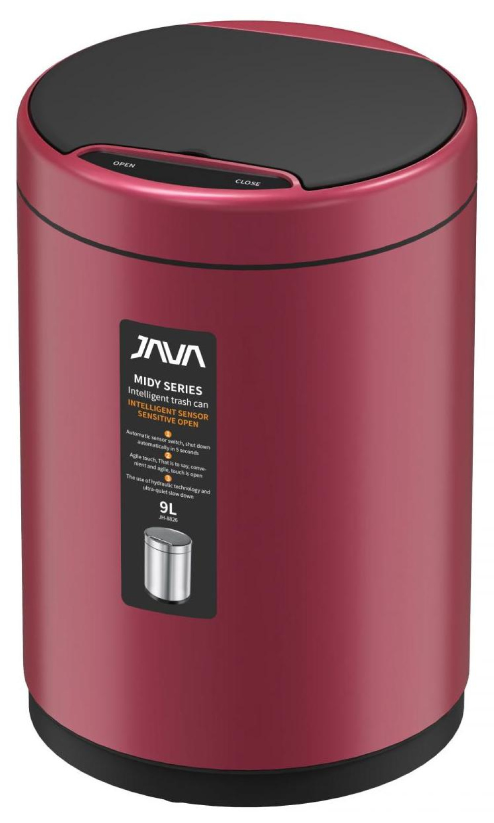 JAVA S-882-9R Сенсорное ведро 9 л