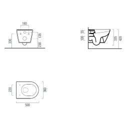 Чаша для унитаза подвесного GSI Norm 861611
