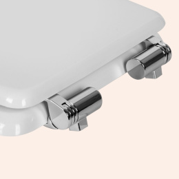 Крышка-сиденье Tiffany World Bristol TWBR07bi/cr белое/хром, для напольного унитаза