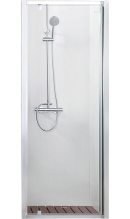 Душевая дверь BRAVAT Line (BD100.4111A) в нишу одна распашная дверь 1000x2000