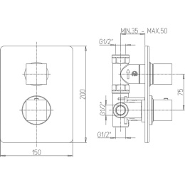 Фото Смеситель для душа Paini Dax-DaxR 84CR690TH хром