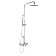 Душевая система RamonSole BLAUTHERM 945612RPK300 термостатическая, с изливом и с регулировкой высоты