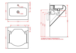 Раковина 55 см ArtCeram La Fontana (LFL002 01 51) белый